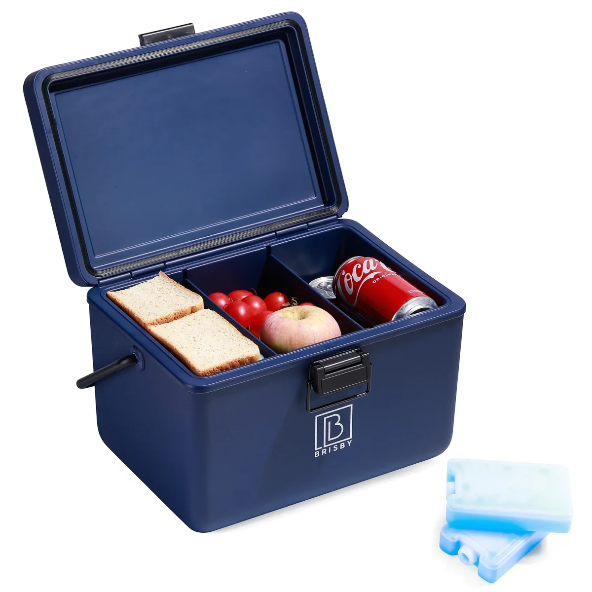 Koelbox 12L met handvat blauw - Dividers - snijplanken - tot maximaal 40 uur isolatie - incl. 2 koelelementen van 200ml - Afbeelding 6