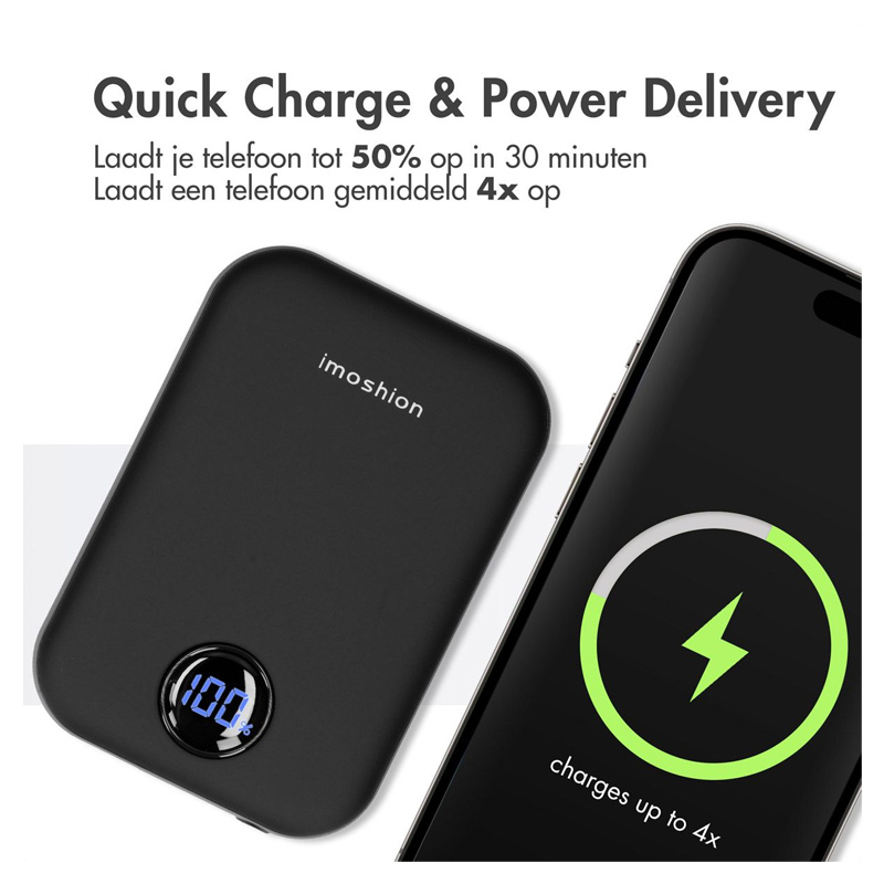 iMoshion Powerbank 10000 mAh MagSafe Zwart - Afbeelding 4